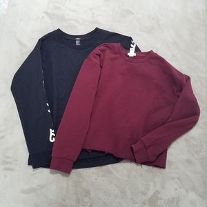 Lot of 2 Forever 21 Crewneck Sweaters Size XL